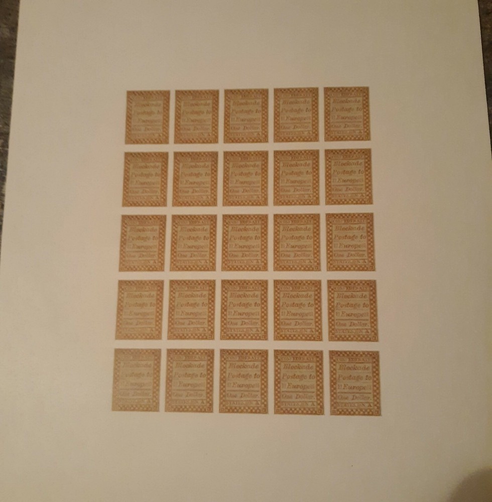 Confederate Facsimile Lithograph Reproduction Sheets 7 Different