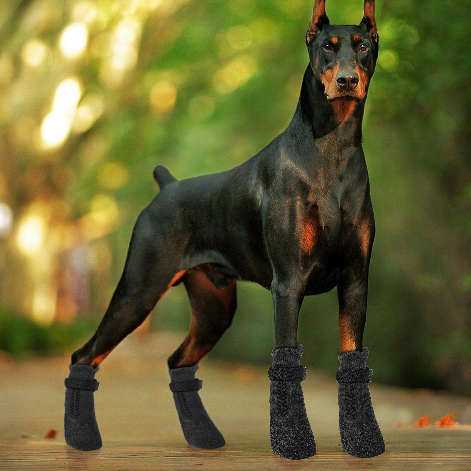 4pcs Anti Slip Dog Socks Outdoor Dog Boots Waterproof Dog Shoes Paw Protector
