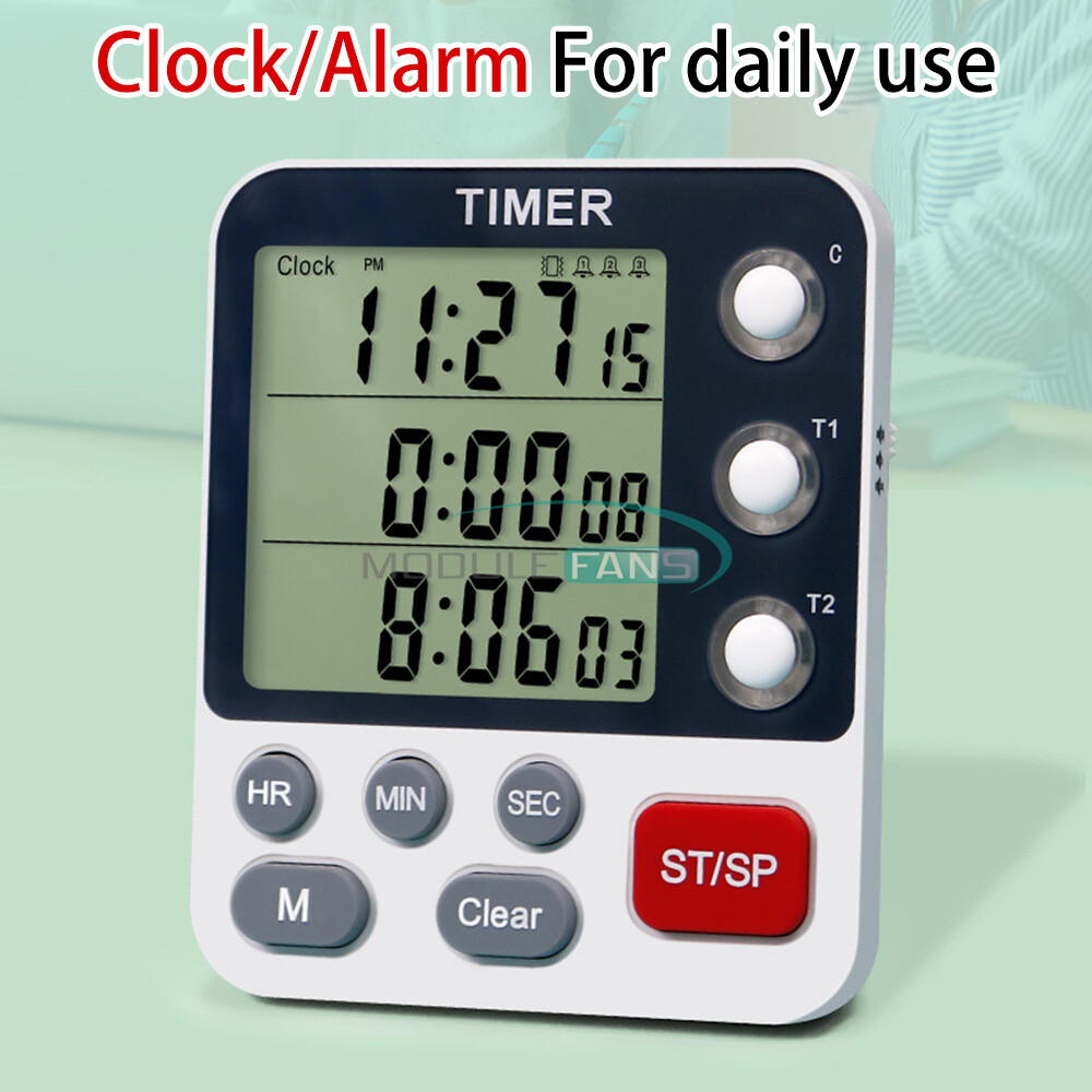 Home Kitchen LCD Timer 100 Hours Countdown Timer Reminder Clock Large Screen