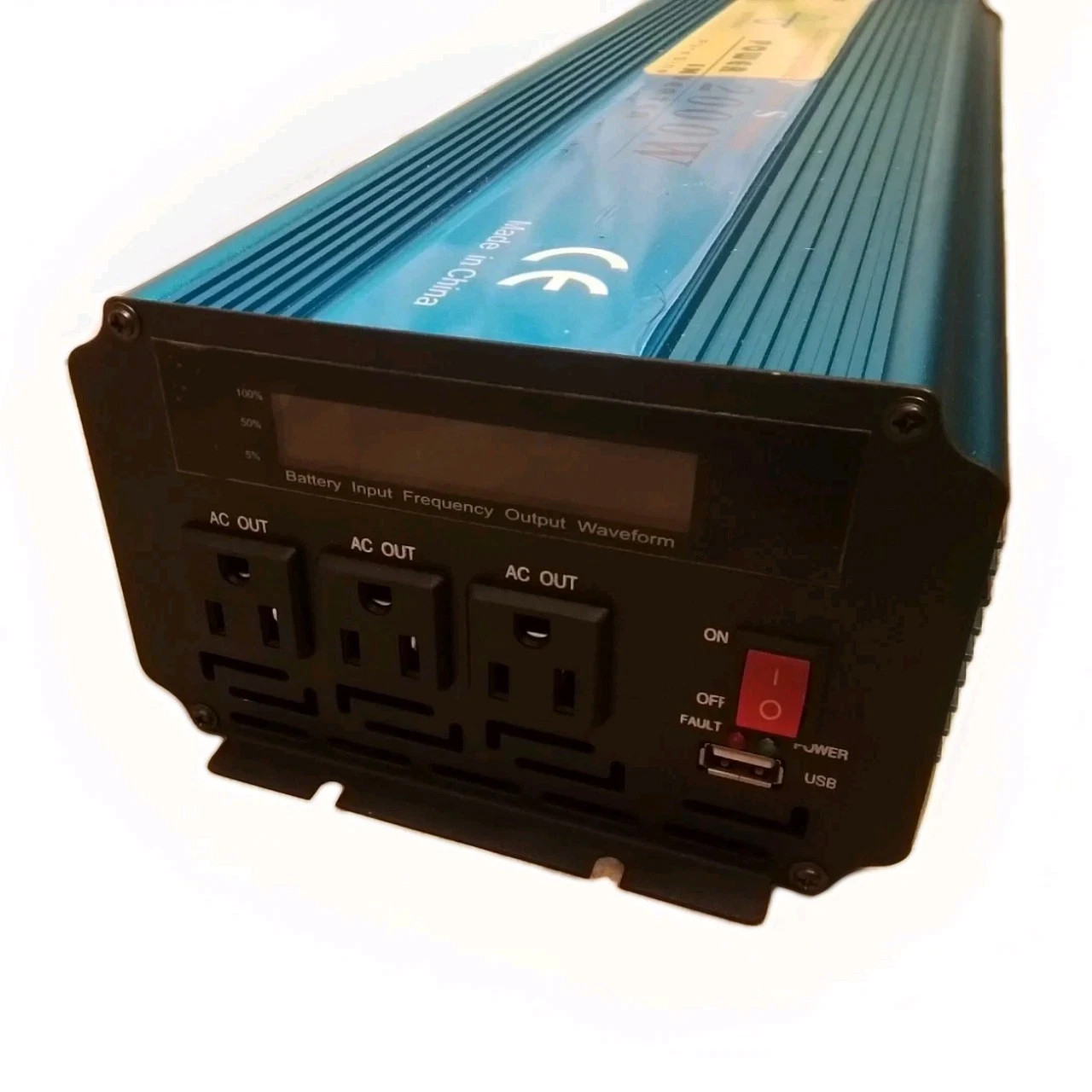 2000W Sump Pump Battery Backup System Sine Wave Inverter LCD Emergency Power