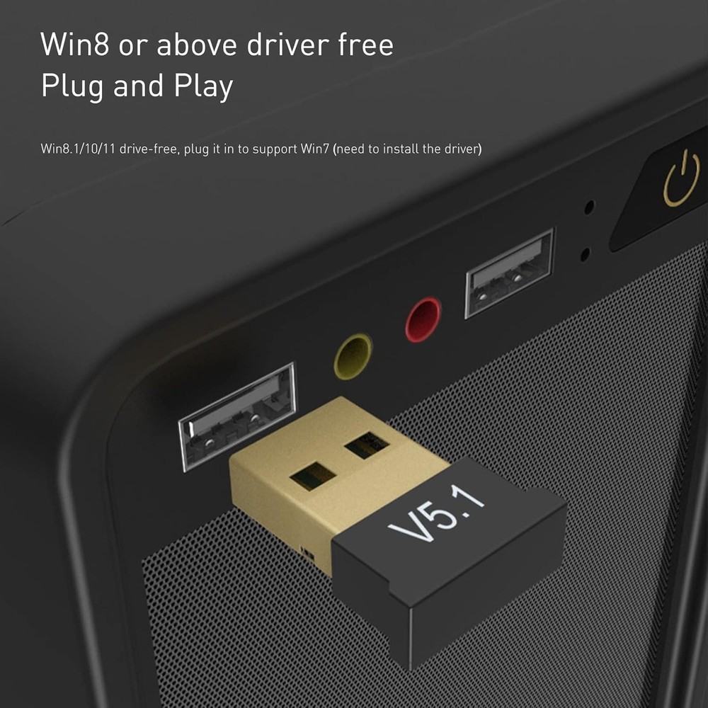 Enhanced Bluetooth 5.1 EDR USB Adapter - 2 Pack for Stable Wireless Connections