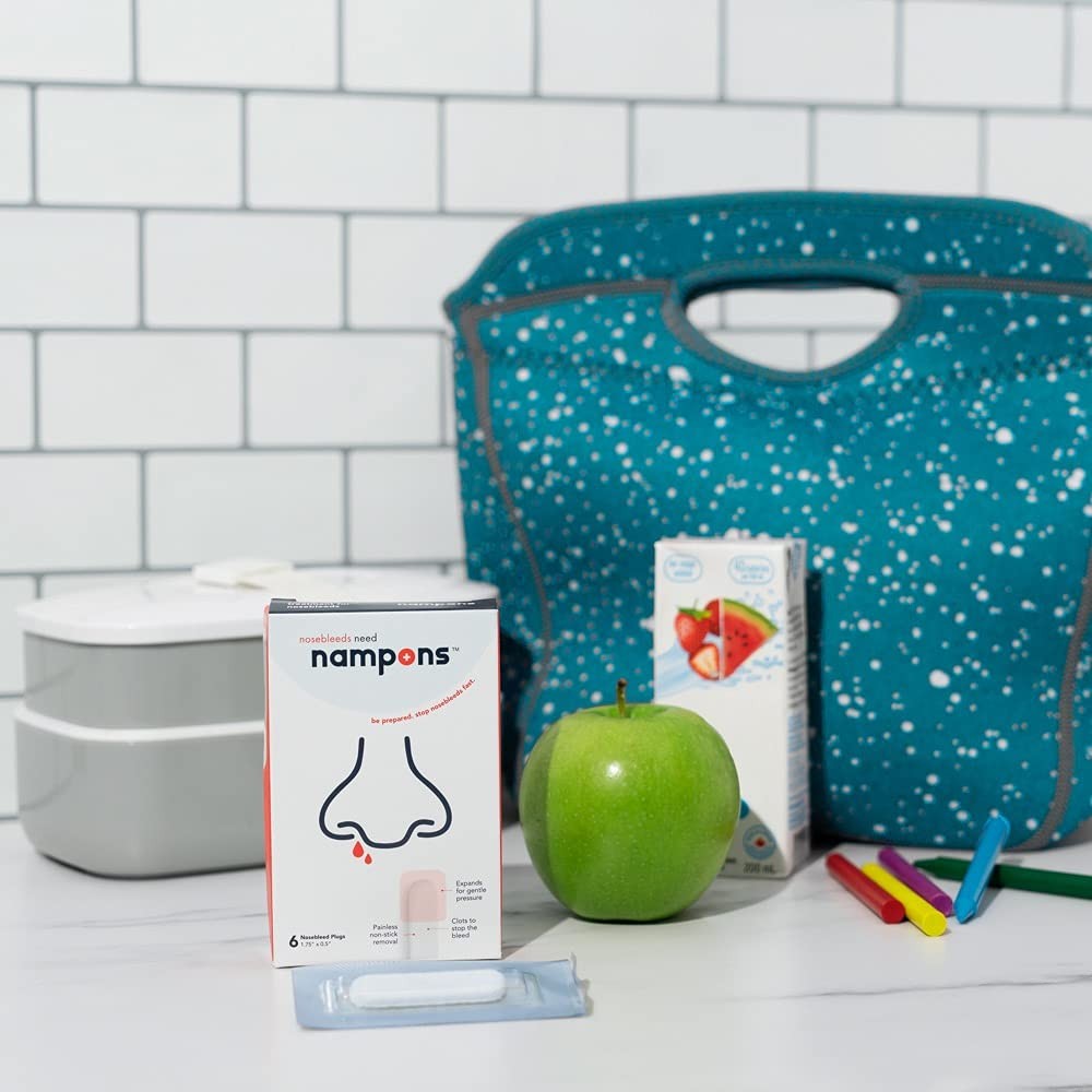 Nampons Nosebleed Plugs - 24 Ct with Clotting Agent, Fast Relief, Medical Grade