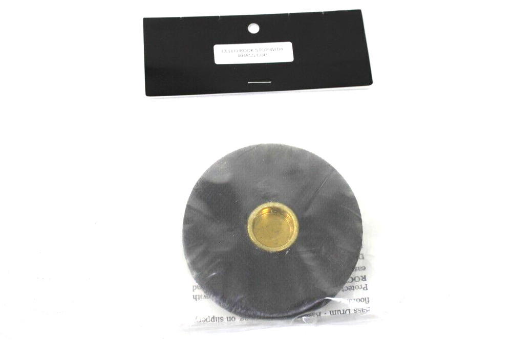 Cello Rock Stop with Brass Cup.  NEW In Package  #R8876