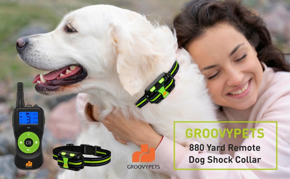 880 YD Remote Training Shock Collar Waterproof Trainer Small Medium Large Dog