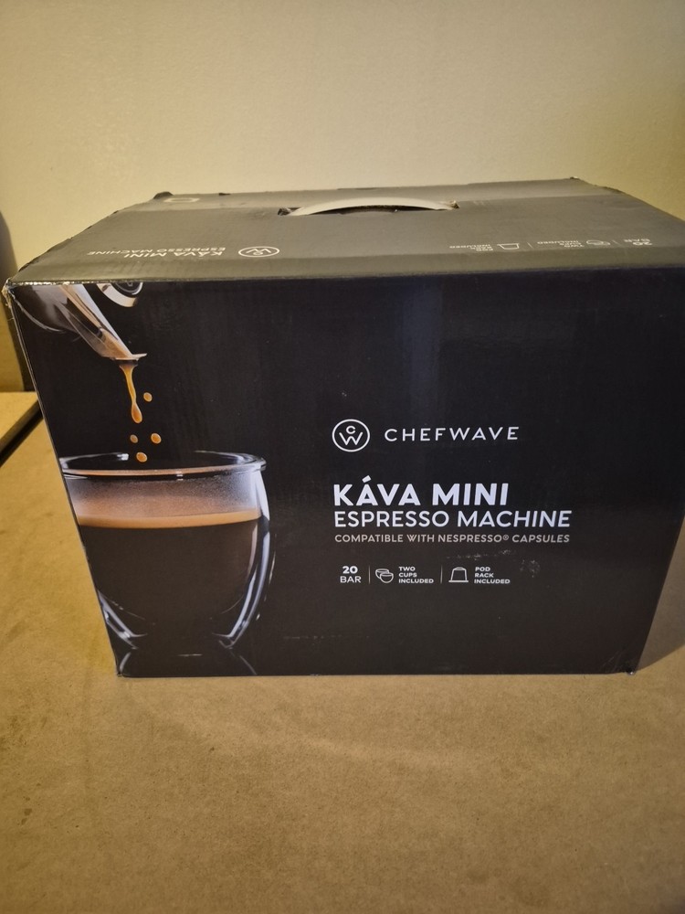 ChefWave Espresso Machine for Nespresso Compatible Capsule Holder Cups Black