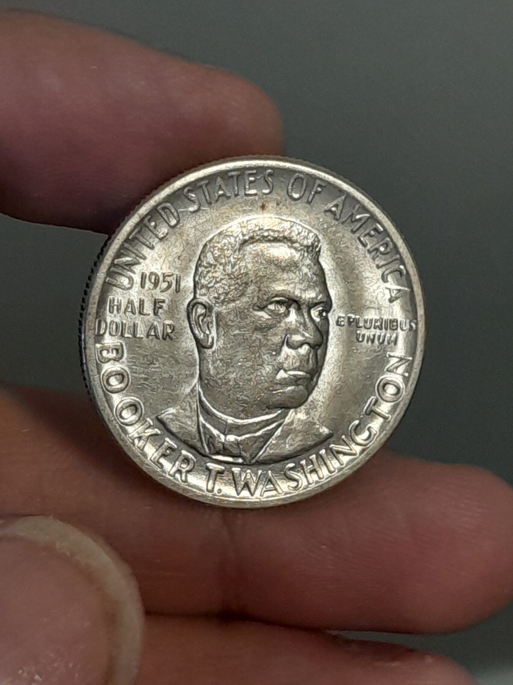 1951 Booker T Washington Commemorative Half Dollar Uncirculated
