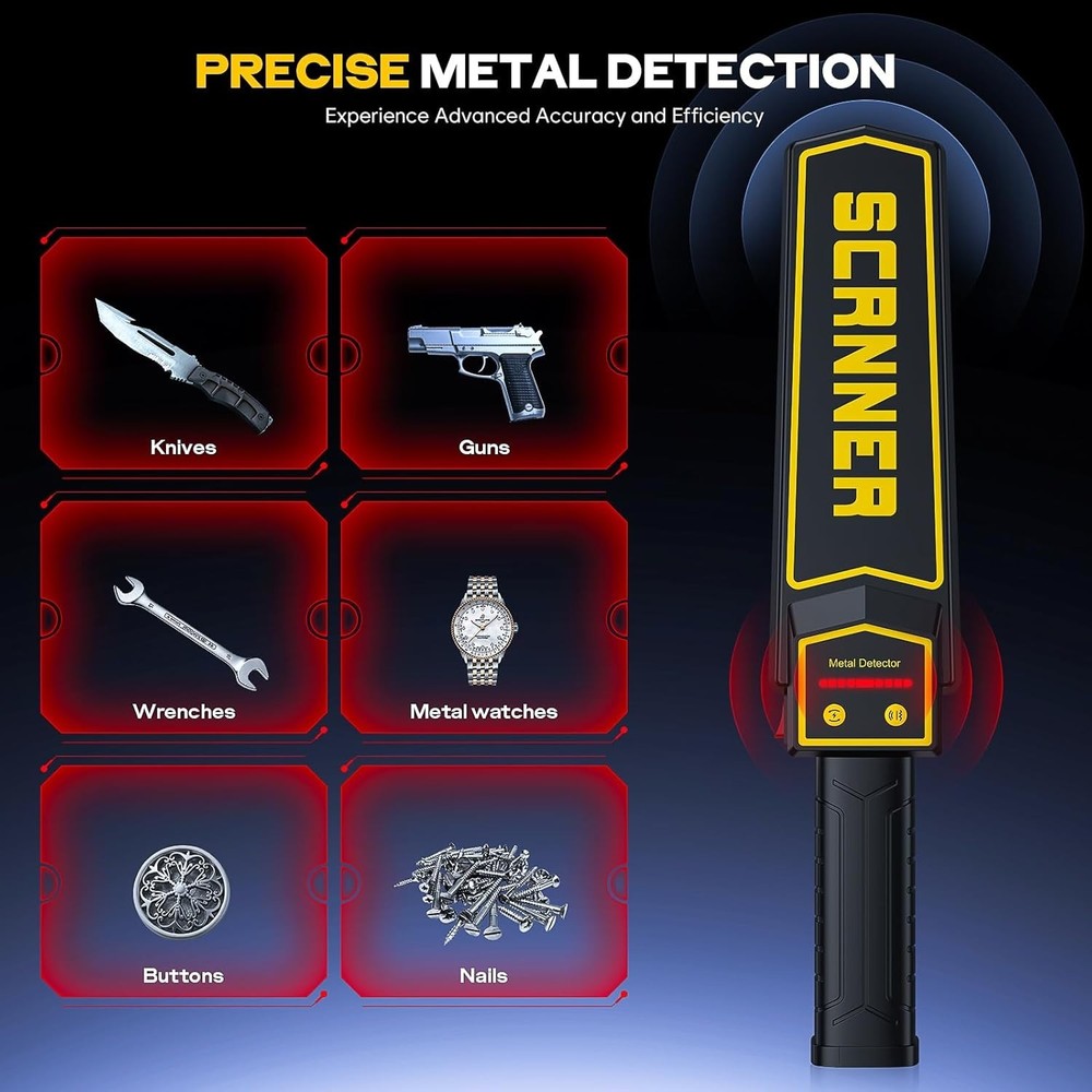 Durable Handheld Metal Detector - Essential Tool for Woodworkers & Security