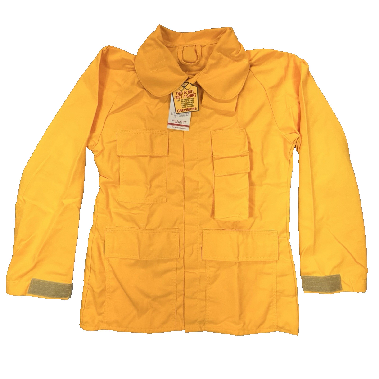 CrewBoss Brush Coat 7.0 oz Tecasafe WLC0117 Yellow Wildland Firefighter Mens XLg