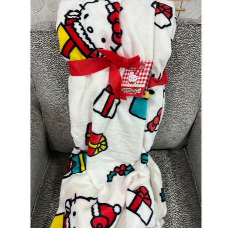 brand new hello kitty Christmas blanket '''