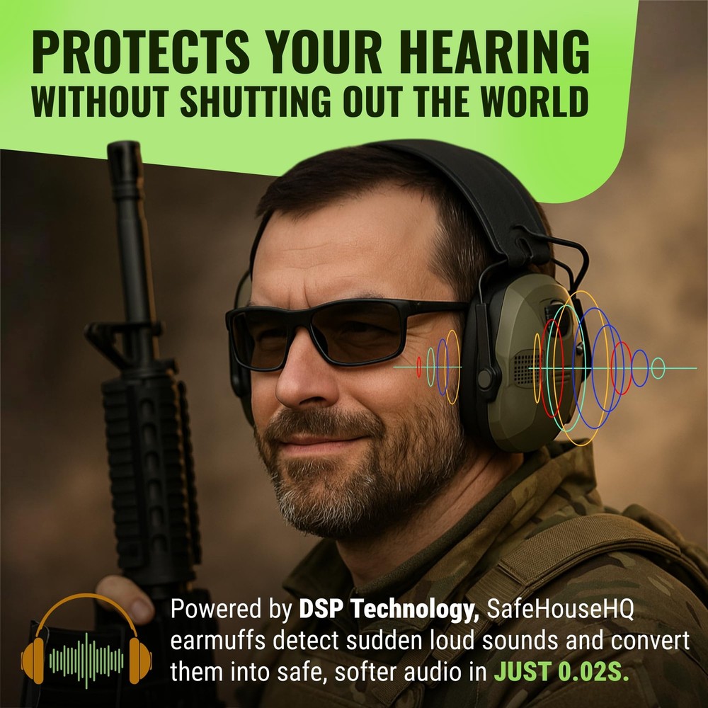 Bluetooth Electronic Shooting Ear Protection - Range, Hunting Accessories, Ta...