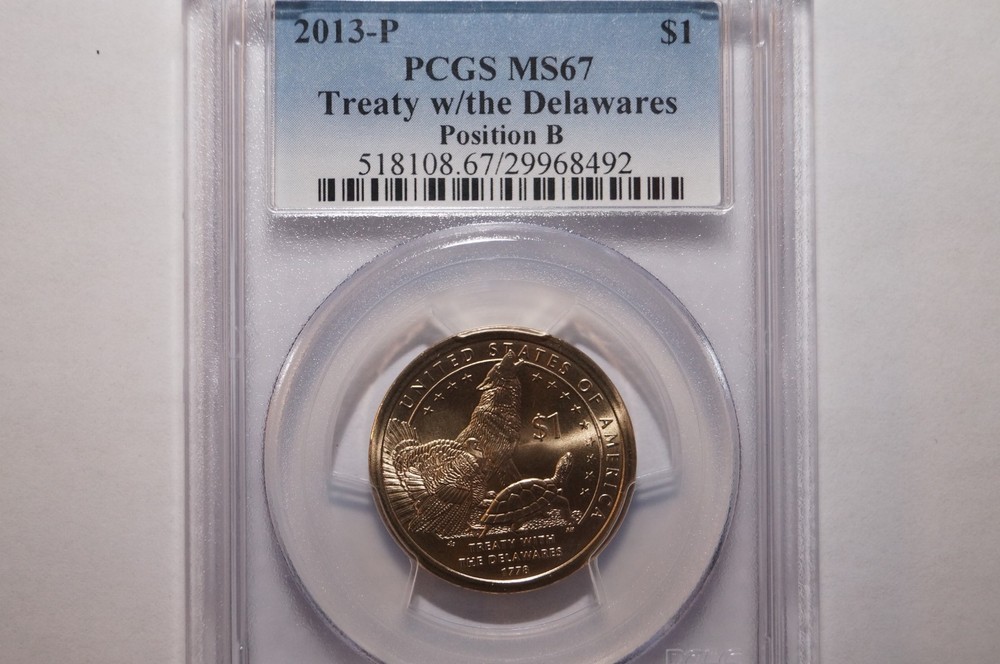 2013-P NATIVE AMERICAN DOLLAR POSITION B GRADED PCGS MS67