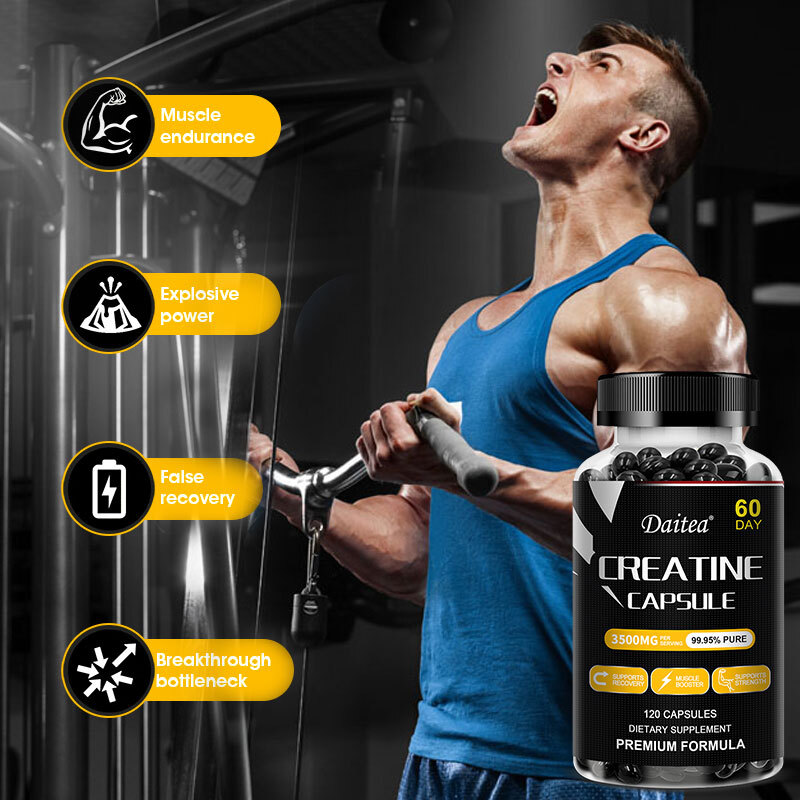 Creatine Monohydrate 3500mg - 120 Capsules - Creatine Capsules