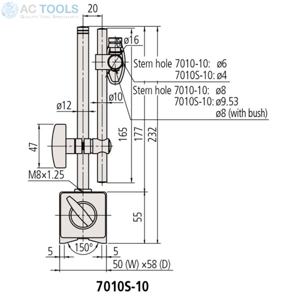 Mitutoyo Magnetic Stand - Fully Adjustable 7010S-10