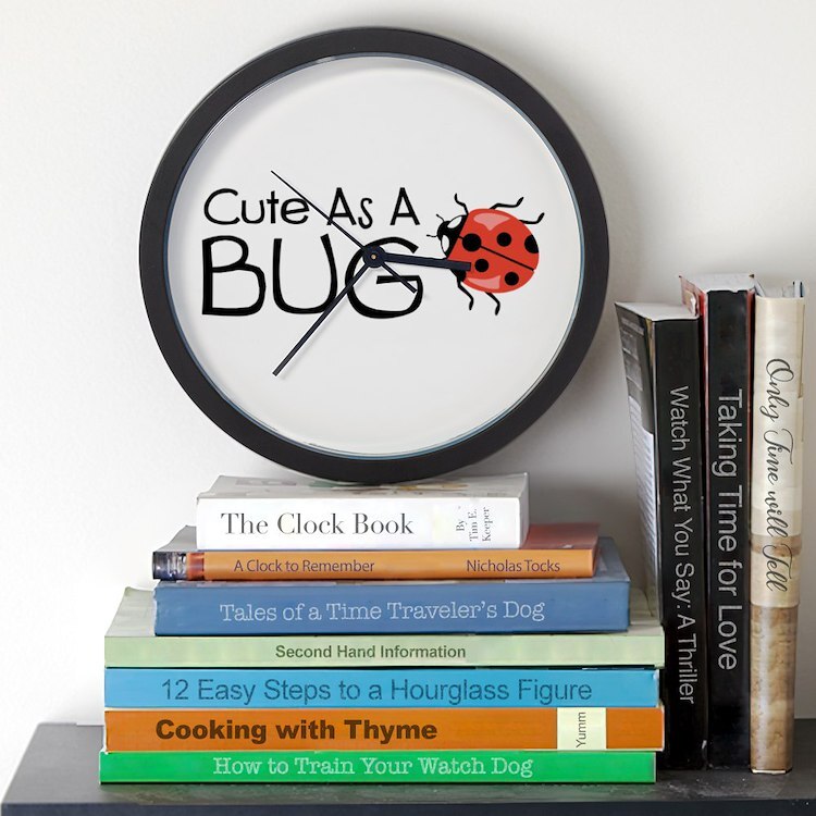 CafePress Cute As A Bug 10" Wall Clock (1267223452)