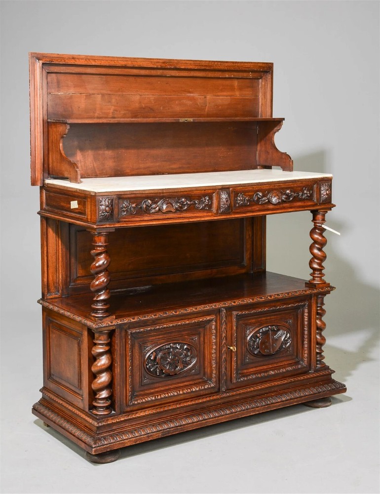 SIDEBOARD SERVER LOUIS XIII STYLE BARLEY TWIST DESSERT SERVER