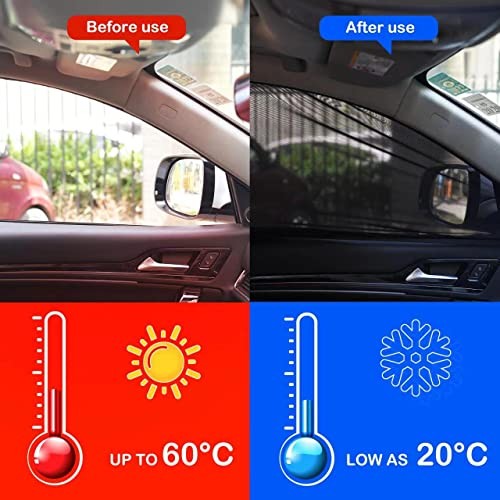 2Pack Front Car Window Screen Mesh Cover up to 40", Front Window 40" Max