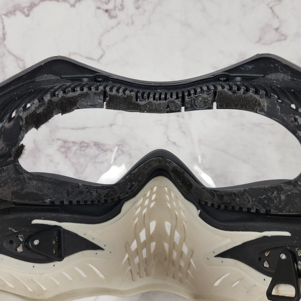 V-Force Grill Paintball Mask Protective Goggle Ghost White - Clear Len