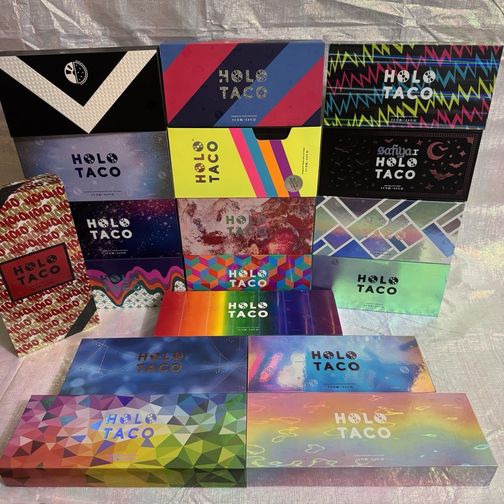 18 EMPTY Holo Taco Nail Polish Collection Boxes *ONLY BOXES*