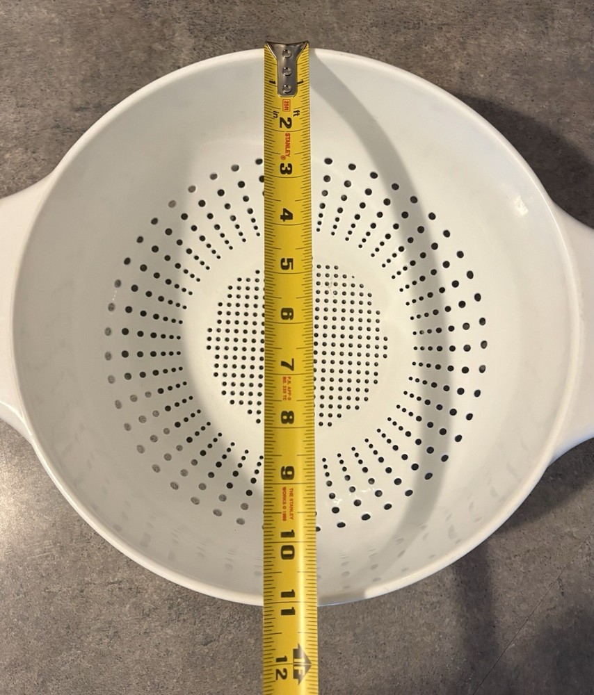 Plastic Colander Strainer White Large Size With Handles