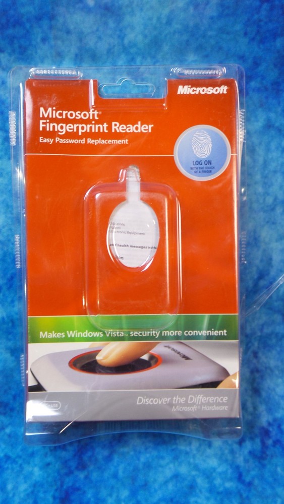Microsoft Fingerprint Reader USB Port PC Computer Security Model 1033 Windows