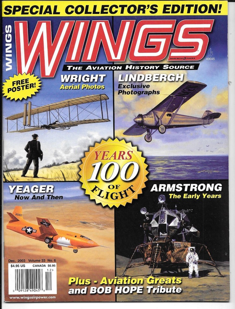 WINGS Spec. Edition, Aviation History Source Dec 2003,  Wright Bros. Lindbergh +