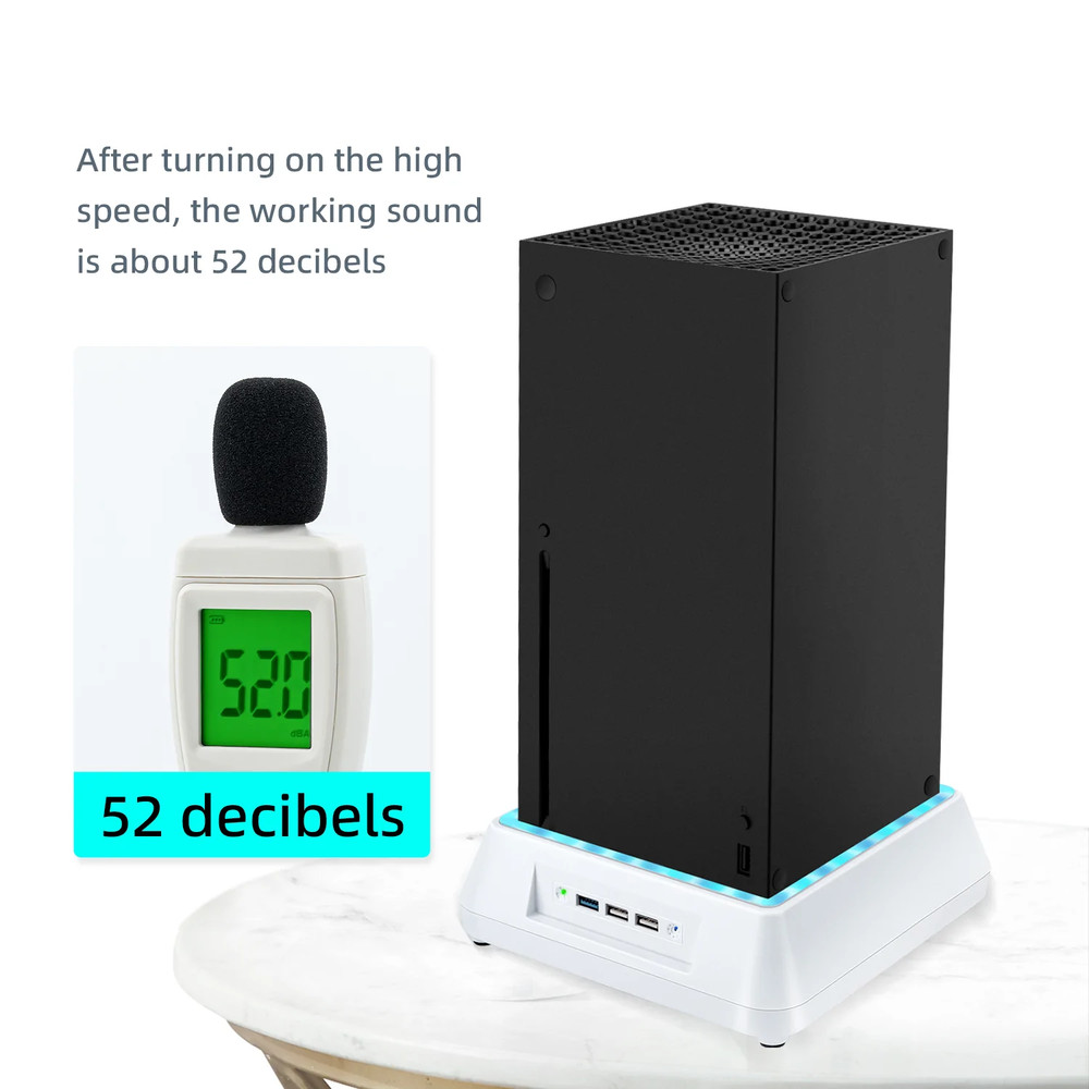 Stand with LED Lighting & Indicator for Xbox Series X Console - White