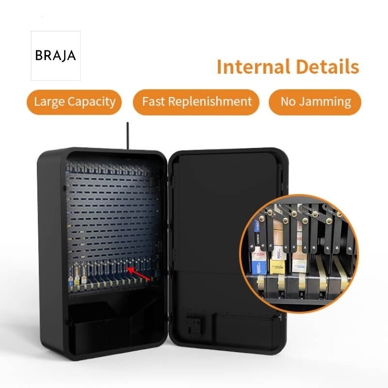 High capacity wall mounted vending machine with 32" touch screen