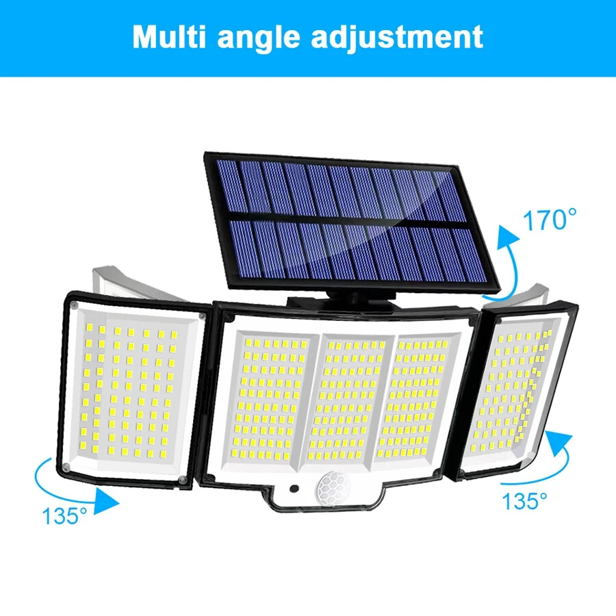 Outdoor Solar Light 348 LED IP65 Waterproof Motion Sensor 3 Modes