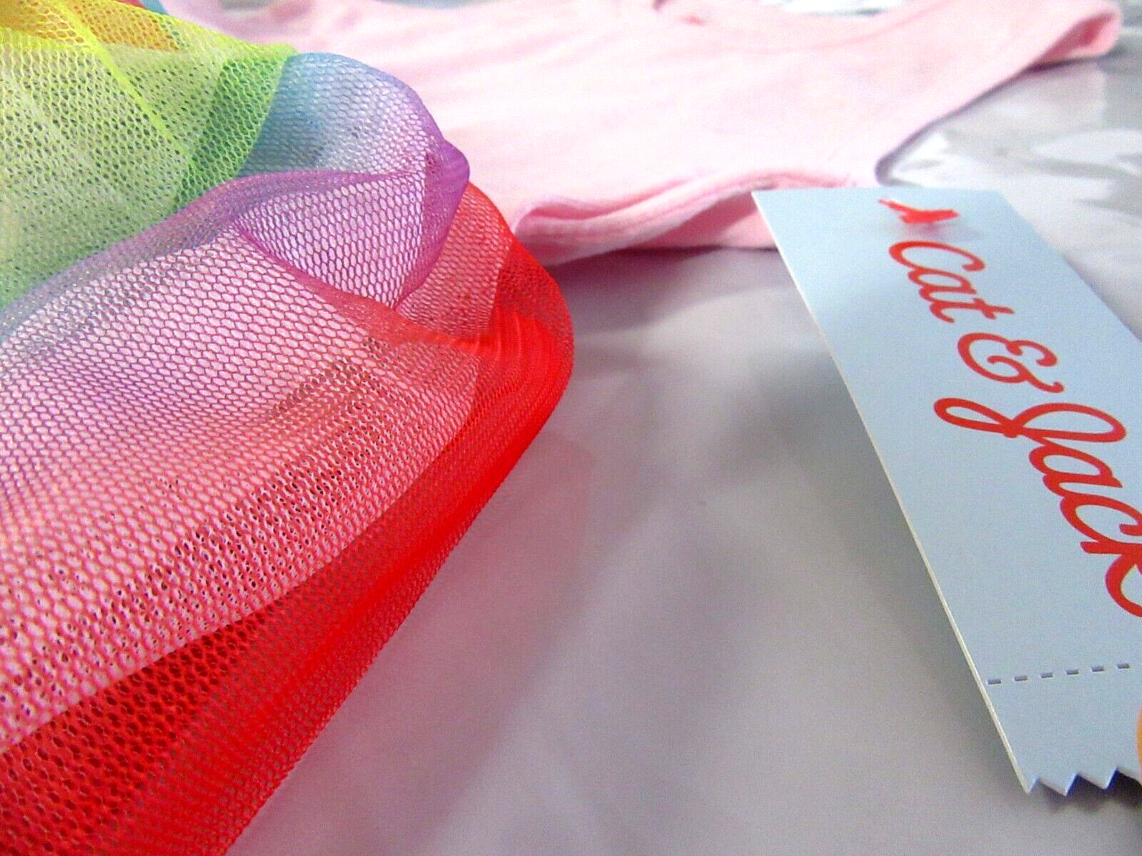 Cat Jack Girl Pink Tank Top Rainbow Pride Tutu Dress Spring Summer Parade - 4T