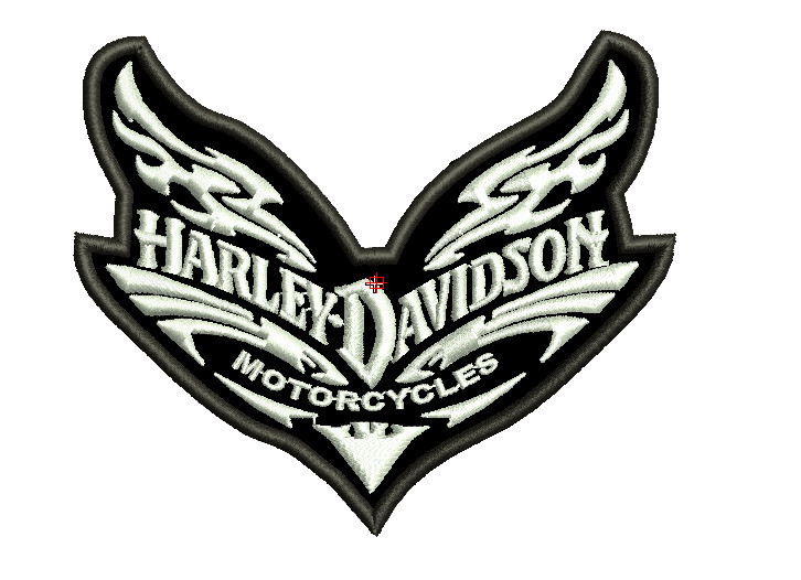 Vintage Harley Davidson embroidered patch Sew On 4" X 3 1/3"