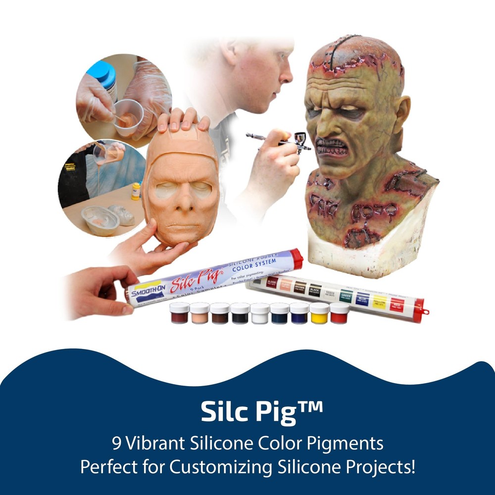 Smooth-On Silc Pig™ Color Pigments for Silicone, 9-Pack Sampler