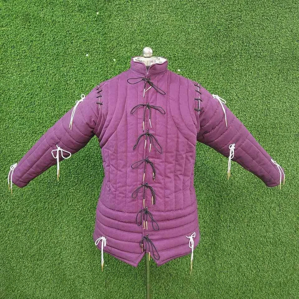 Medieval Arming Doublet Gambeson Quilted Armor Aketon Costume Jacket SCA Combat