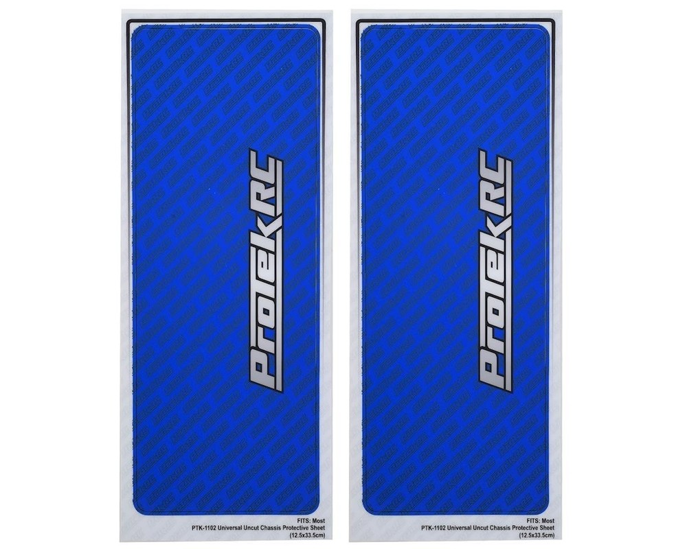 PTK-1102-BLU RC UNIVERSAL CHASSIS PROTECTIVE SHEET (BLUE) (2) (12.5X33.5CM)