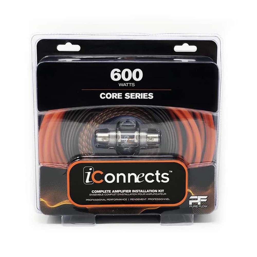 iConnects ICCORE600 CORE 600 Watt Complete Amplifier Kit with RCA Cables