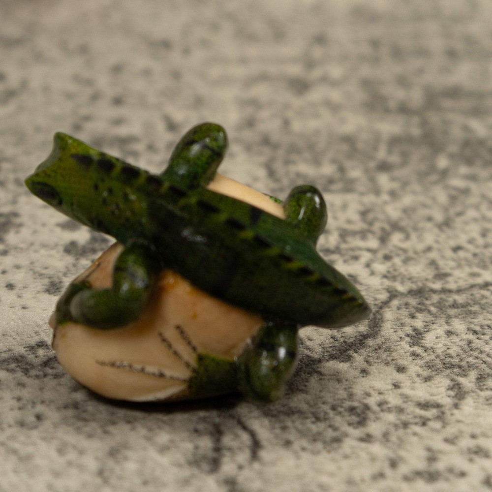 Iguana Lizard Reptile Tagua Carving
