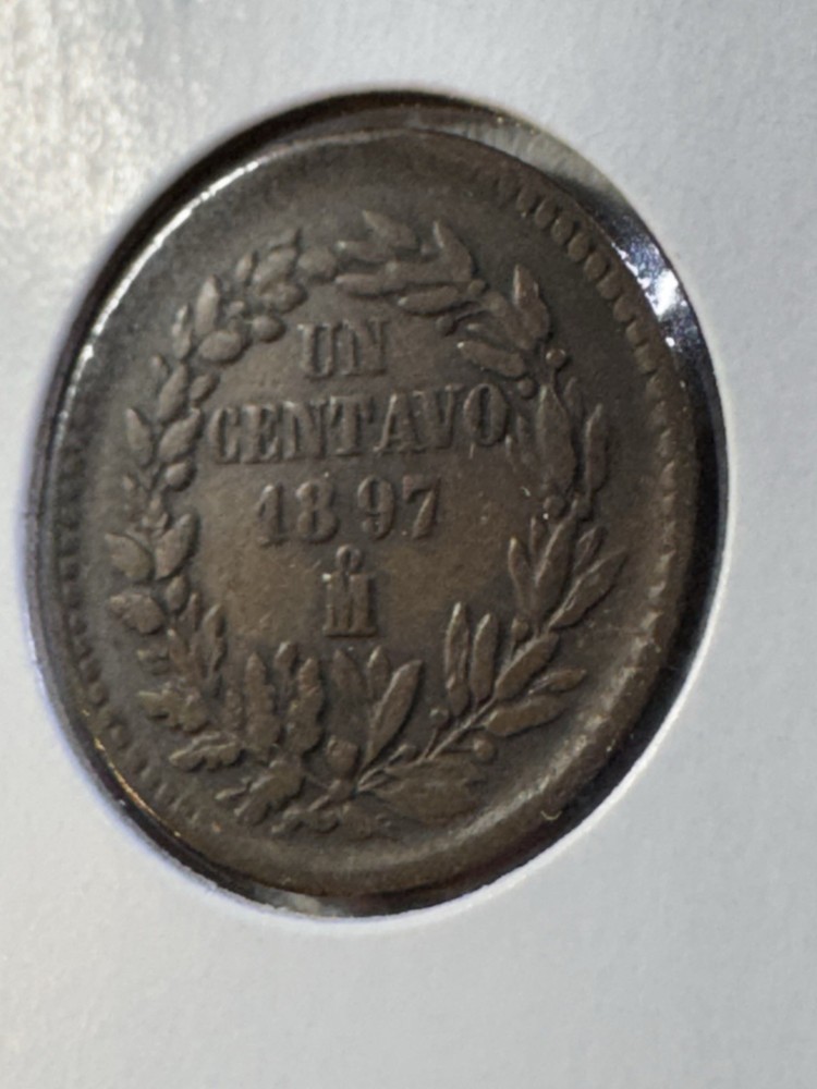1897-Mo Mexico 1 Centavo Copper Coin