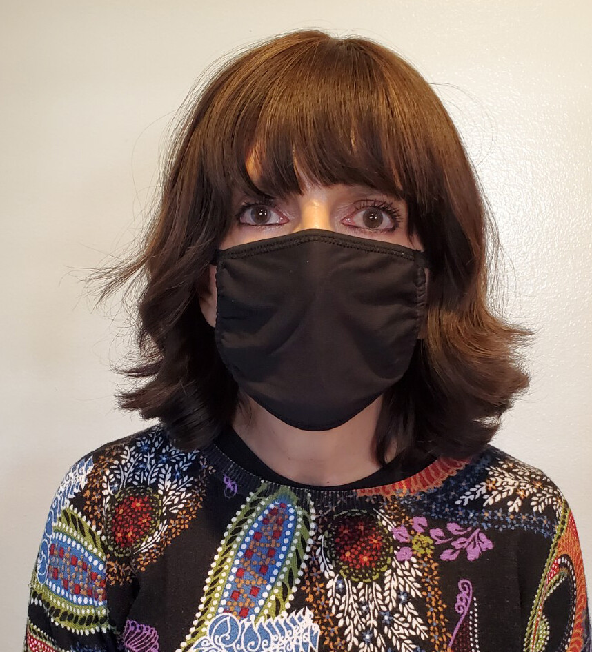 FACE MASK, BLACK COTTON 5 Pieces