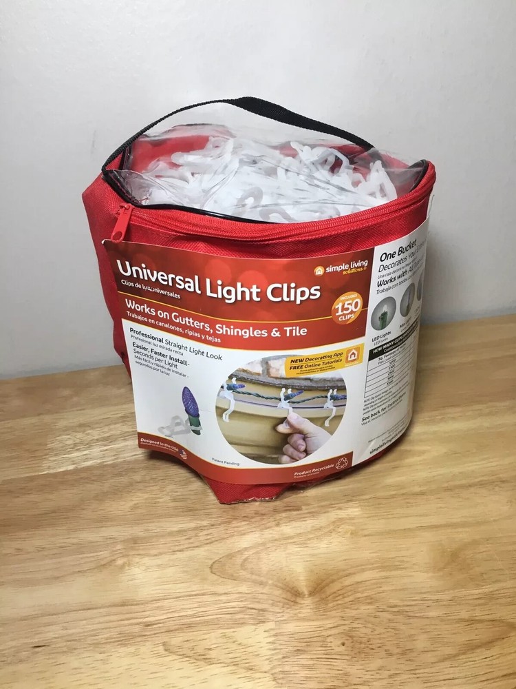 Simple Living Solutions Universal Light Clips 150 pk