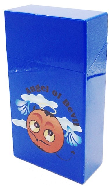 3 Pack King Size Push-to-Open Plastic Cigarette Case Devil Image