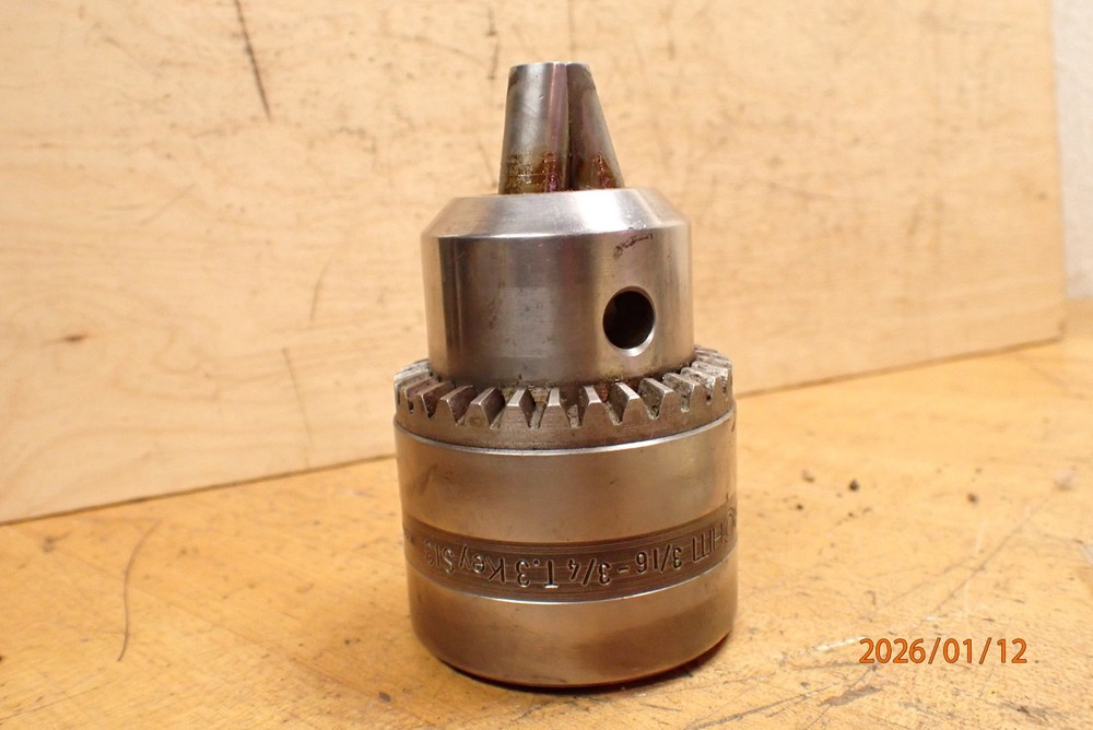 OLDER GERMAN MADE ROHM 3/16-3/4 DRILL CHUCK MISSING KEY