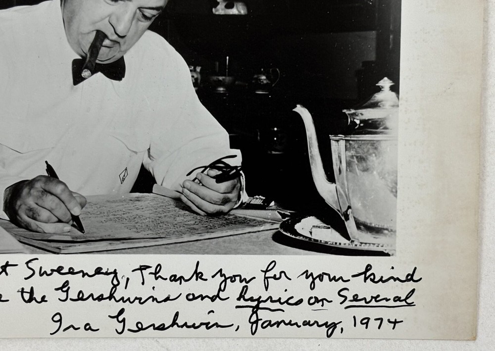 IRA GERSHWIN | SIGNED PHOTOGRAPH / 1974