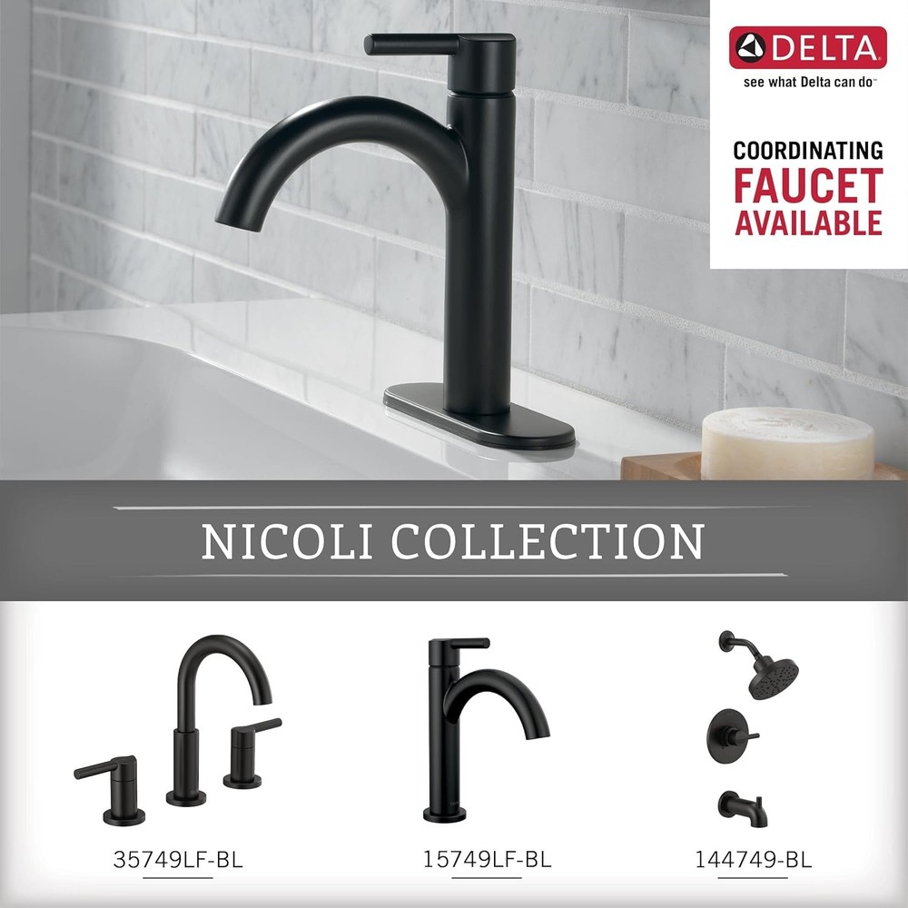 Double Towel Hook Bathroom/Kitchen Matte Black Nicoli Accessories