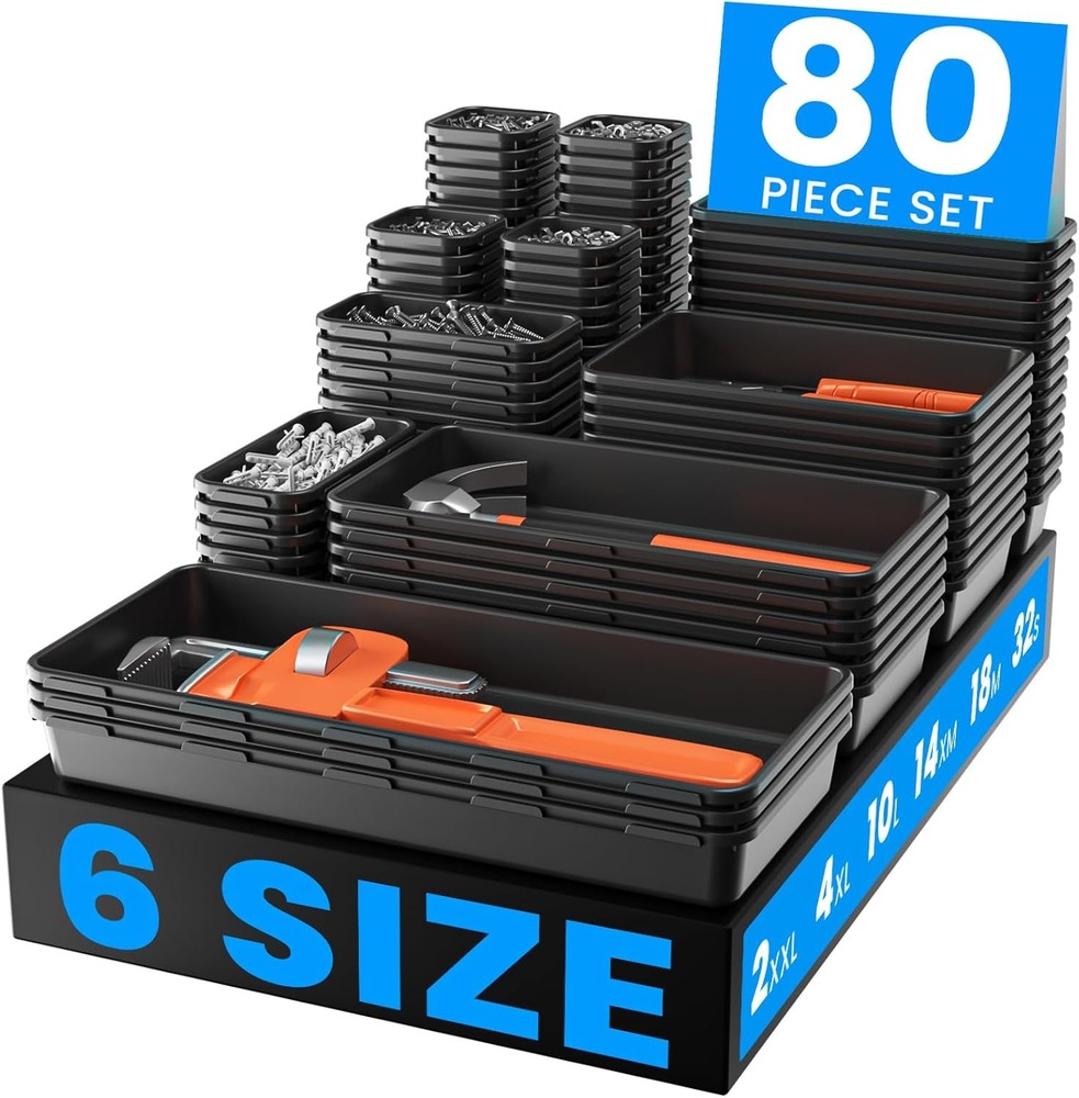 A-Lui 【𝟲 𝗦𝗜𝗭𝗘】 Tool Box Organizer【Fits 100+ Tools】 Bla Gara