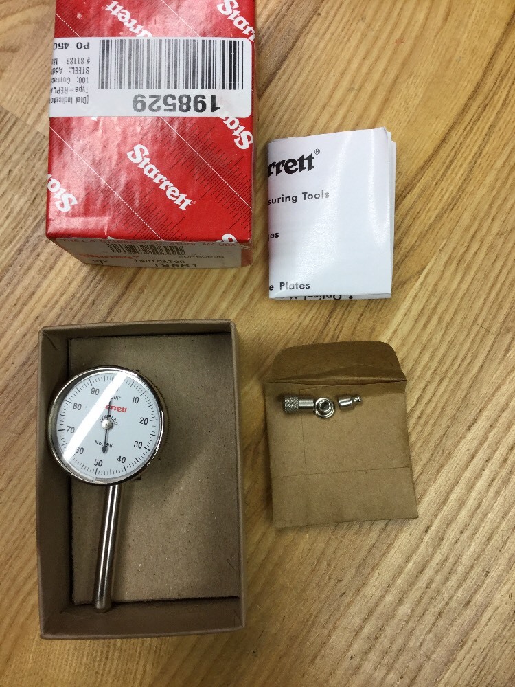 Starrett 196B1 Universal Dial Indicator, Back Plunger