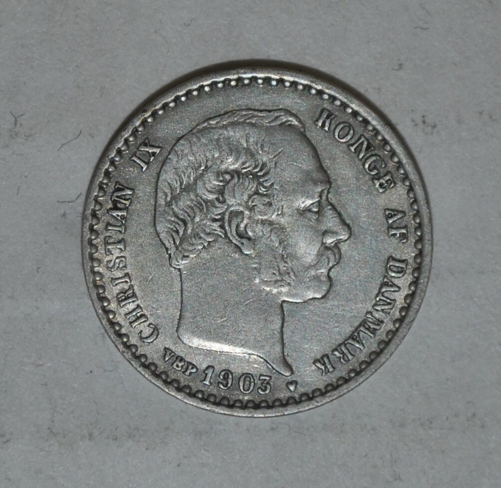 DENMARK 10 ORE 1903 SILVER {{{G662