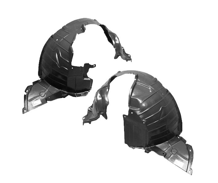 Front Driver & Passenger Side Fender Liner Set w/ Clips For 2007-2011 Versa