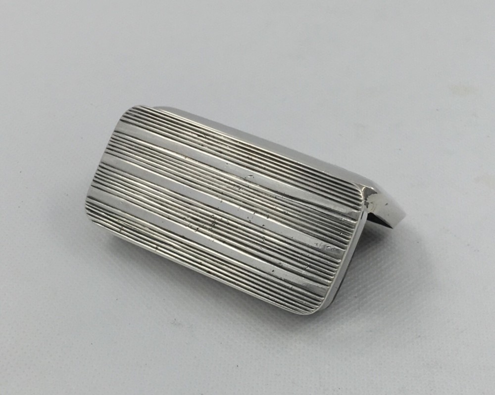 Antique Portuguese Solid Silver Snuff Box, Circa 1880, 62 grams