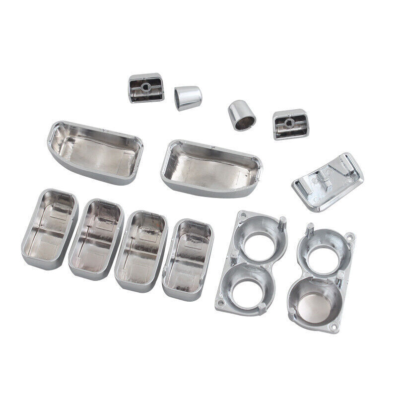 13pcs Chrome Hand Control Switch Housing Button Cap For Harley Touring #2014-19