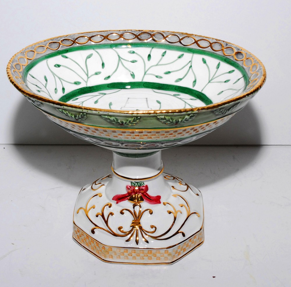 Beautiful CCIB Ceramic Pedestal Fruit Compote Candy Dish Multi-Color