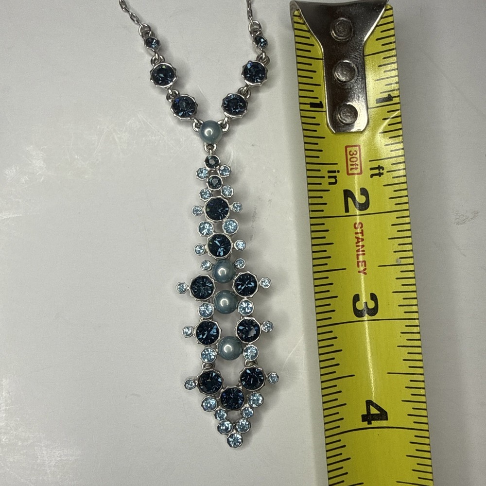 Givenchy Blue Crystal Vintage Y2K Necklace
